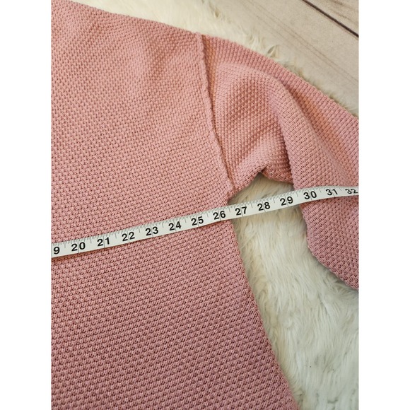 Heyson Women's Pink Knit Solid Long Sleeve 4 Button Henley Sweater Size 2XL - Picture 5 of 6